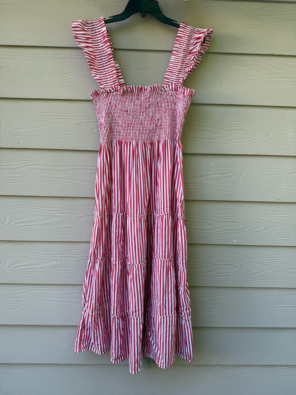 Hill House Ellie Dress Red and White Striped Sz M - Picture 2 of 9